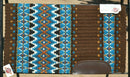 Mayatex Custom Show Saddle Blanket Pad 40"x 34"- Chocolate Brown/Turquoise/Blue