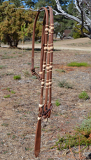 Jose Ortiz 1/2" Flat Harness Romel Reins Natural Rawhide Knots - Short 42"
