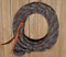 Jose Ortiz 1/2" Mane Mecate Reins - 6 Str x 22' - Grey/Chestnut/Black & White