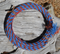 Jose Ortiz 1/4" Mohair Get Down / Fiador Rope 16' - Royal Blue & Rusty Brown