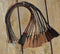 Close Up View Various Colors natural horse hair stampede string with cotter pin attachments. 