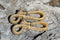 Hand Braided Dark Natural Rawhide Bit / Rein Connectors.  Made from deluxe 20 plait natural rawhide with sliding knot and loop attachment