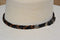1/2" Hand Braided Two-Tone Horsehair Hatband, Leather and Buckle - Brown/Black