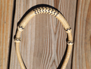 3/8" Braided Light Natural Rawhide w/Black Details Bosal Stiff Core - 12P   (B)