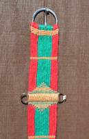 100% Mohair Vaquero Style Straight Cinch - Red/Kelly Green/Tan/Sage - 28"