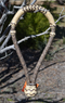 Jose Ortiz 5/8"  12 Plait Brown Beveled and Natural Rawhide Bosal - Round Knot