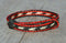 Awesome 1/2" wide, 3 Strand Braided Horsehair Bracelet with sliding knot.  The unique sliding knot XL design expands up to 10".  Unisex.  Very durable and makes a great gift for any horse lover. Red/Black/White