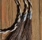 Natural Twisted Horse Hair Stampede String Cotter Pins - Brown Roan/White