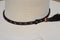 3/8" Braided Horsehair Hatband Single Side Tassel - Black, Red & White