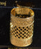 Scarf Slide - 5/8" Gold Filigree Tube Style - 1" Long