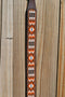 Close Up View Beading. Cashel Breast Collar Wither Strap Beaded Feather - Tan / White / Orange