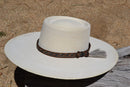 5/8" Hand Braided 5 Str Horsehair Hatband Single Side Tassel-Grey/Sorrel/Black
