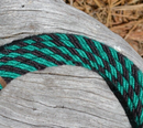 Jose Ortiz 1/4" Mohair Get Down / Fiador Rope 16' - Kelly Green & Black