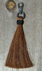 Close Up View 6" - shu-fly tassels. Handmade from 100% natural mane horsehair in natural horsehair colors.    Chestnut