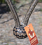 Jose Ortiz 5/8" Dark Brown Rawhide Bosal Black Details Nose & Round Knot - 18 P