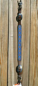 Cashel Breast Collar Wither Strap Beaded - Turquoise / Blue / Red