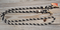 Jose Ortiz 1/2" Mane Hair Roping/Loop Reins - Black & White