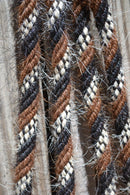 Jose Ortiz 5/8" Mane Hair Split Reins 8 ft -   Black, Chestnut, White & Black