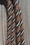 Jose Ortiz 5/8" Mane Hair Split Reins 8 ft - White, Black, Chestnut & White