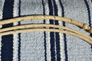Beautiful Jose Ortiz Romel Reins, 12 plait Hand Braided Light Natural Variegated Rawhide braided in the Oklahoma style with round knots and long buttons