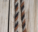 Jose Ortiz 1/2" Mane Hair Roping/Loop Reins - Black, Chestnut, Black & White