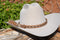 5/8" Hand Braided 5 Str Horsehair Hatband Single Side Tassel - Sorrel/Chestnut