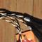 Natural Braided Horse Hair Stampede String Cotter Pins - Black/White