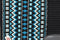 Close Up View Mayatex Custom Show Saddle Blanket Pad 40"x 34"- Black/Turquoise/Cream