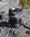 Scarf Slide - Hand Carved Basket Tooled Hair-On Cowhide Leather Wrapped