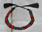7/8" Western Southwest Beaded Hatband Double Tassel - Red/Black/Orange/Turquoise