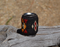 Scarf Slide - Hand Hitched Horse Hair Wrapped Scarf Slide - Black, Orange, Red