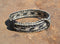 Close Up View Awesome 5/8" wide, 5 Strand Braided Horsehair Bracelet with sliding knot. White/Grey/Black