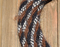 Jose Ortiz 1/2" Mane Mecate Reins - 6 Str x 22' - Black/Chestnut/White & Black