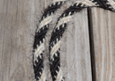 Jose Ortiz 1/2" Mane Hair Roping/Loop Reins - Black & White
