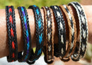 Awesome 1/2" wide, 3 Strand Braided Horsehair Bracelet with sliding knot.  The unique sliding knot XL design expands up to 10".  Unisex.  Very durable and makes a great gift for any horse lover.Various Colors Available.