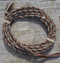 Jose Ortiz 1/4" Mane Hair Mecate Reins 22' - Chestnut/Sorrel/White/Black & White