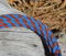 Jose Ortiz 1/4" Mohair Get Down / Fiador Rope 16' - Royal Blue & Rusty Brown