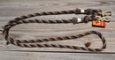 Jose Ortiz 1/2" Mane Hair Roping/Loop Reins - Black, Chestnut, Black & White