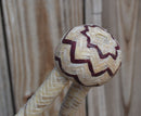 Jose Ortiz 5/8"  12 Plait Natural Rawhide w/Latigo Details Bosal - Round Knot