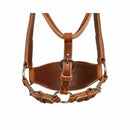 Close Up View Western Harness Leather Ranch Horse Halter - Horse Size