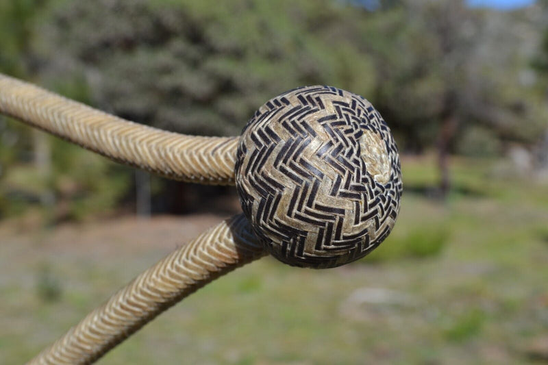 Jose Ortiz 5/8" Natural Rawhide Bosal Brown/Natural Nose & Round Knot - 18 P