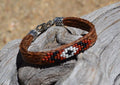 100% Hand Braided Horsehair Bracelet with Beaded Overlay - Various Colors