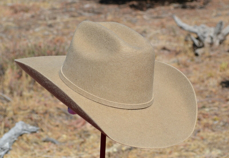 Elburn 3X Wool Felt Hat -  This hat was designed with smaller head sizes in mind.  Great for most kids/youth and small ladies.  Truman Crown and 3 1/2" Brim.  Sized from 6 1/8 to 6 7/8.  Darker buckskin color.