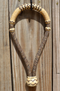 Jose Ortiz 5/8"  12 Plait Brown Beveled and Natural Rawhide Bosal - Round Knot