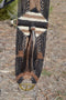 100% Mohair Vaquero Style Mane Hair Girth/Cinch w/Shu-Fly - Black/Sorrel- 32"