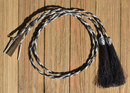 Natural Twisted Horse Hair Stampede String Cotter Pins - Black/Grey