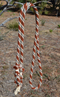 Jose Ortiz 5/8" Mohair Roping/Loop Reins - Rust, White, Black & White
