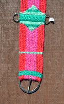 100% Mohair Vaquero Style Straight Cinch - Red/Raspberry/Mint/Kelly Green - 28"