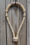 Jose Ortiz 5/8"  12 Plait Natural Rawhide w/Latigo Details Bosal - Round Knot