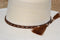 3/8" Hand Braided 3 Strand Horsehair Hatband Double Tassels-Chestnut/White/Black